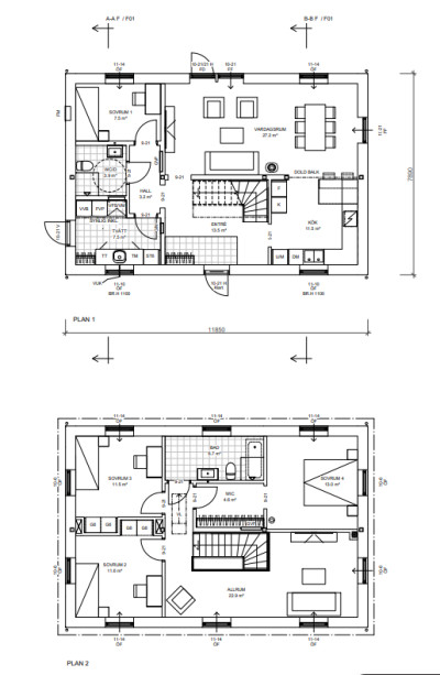 Familjär 157 planritning Bovikenvägen 16