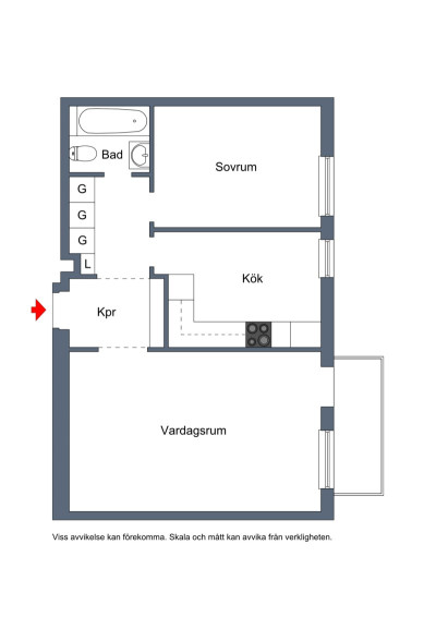 Planritning Korpralsvägen 24