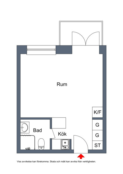 Planlösning Östra Kyrkogatan 28B