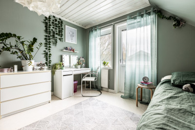 Sovrum uppe Vallstigen 9