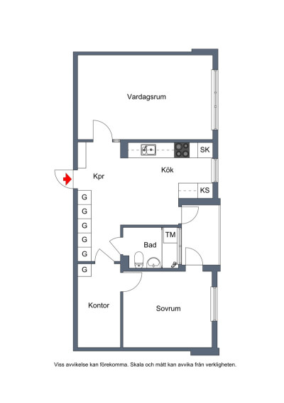 Planritning Mariehemsvägen 13D