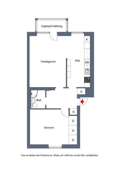 Planlösning Stenmarksvägen 13B