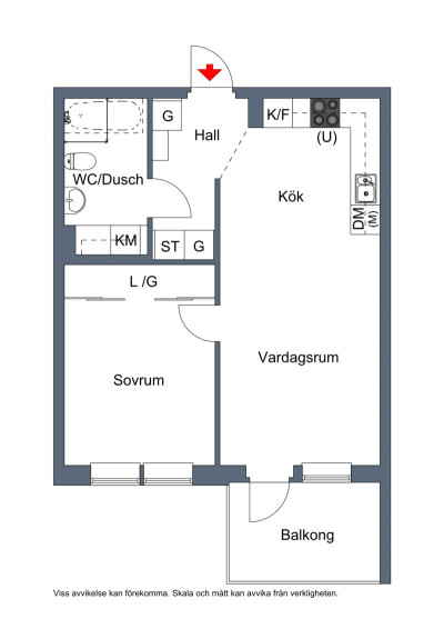 Planlösning Istidsgatan 9B