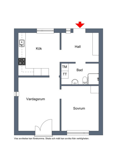 Planritning Östra Kyrkogatan 17B