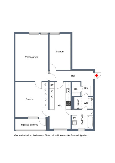 Planritning Mariehemsvägen 31E