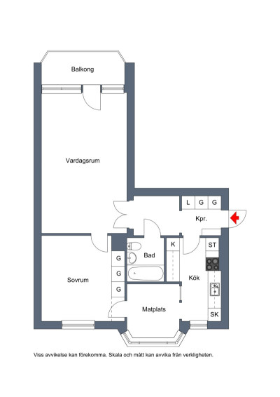 Planritning Orienteringsstigen 6A