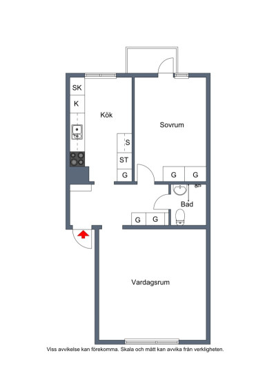 Planlösning Östra Kyrkogatan 54B