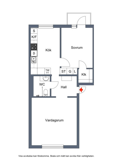 Planritning Hagmarksvägen 3B