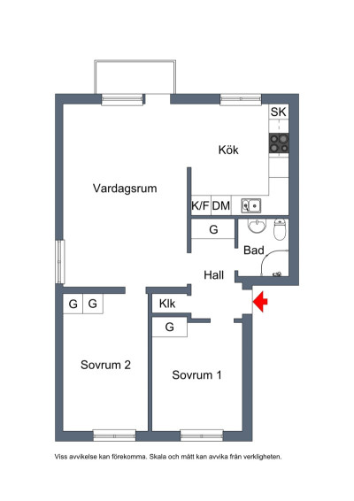 Planritning Norra Ersmarksgatan 53