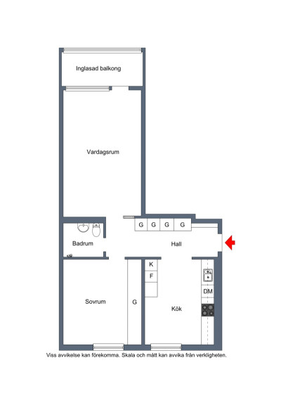 Planritning Axtorpsvägen 21A