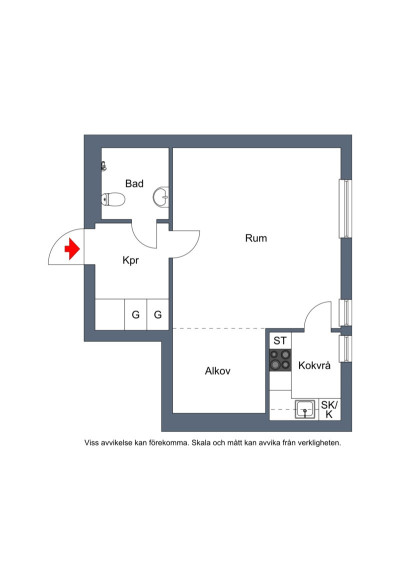 Planritning Axtorpsvägen 5F