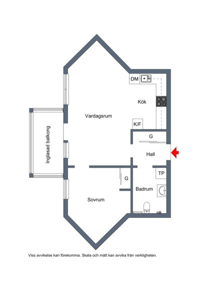 Planritning Målargränd 3H