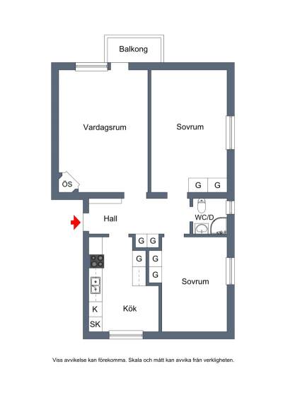 Planritning Timmermansgatan 10A