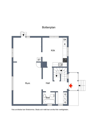 Entré plan Södra Obbolavägen 27