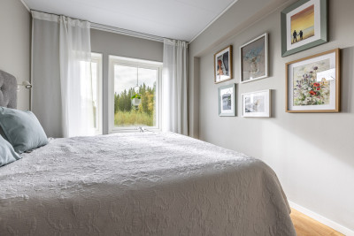 Sovrum uppe Polstjärnegatan 38A