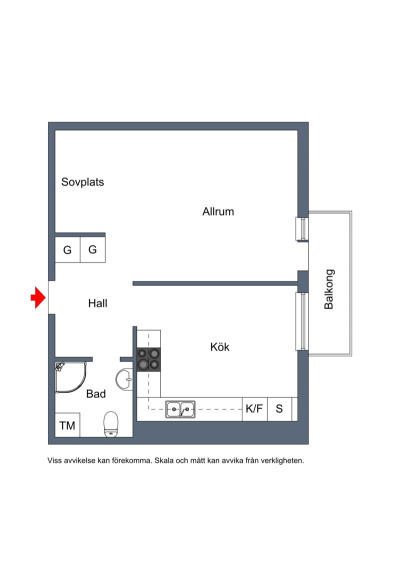 Planritning Hagmarksvägen 3B