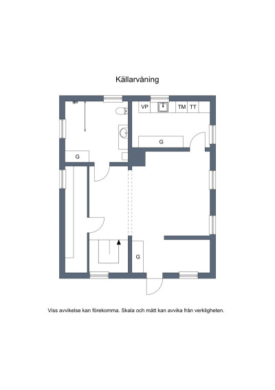 Souterrängplan Skogsbrynet 18