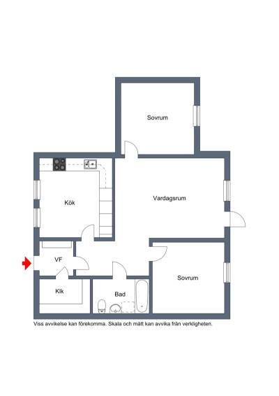 Planritning Kragvägen 56