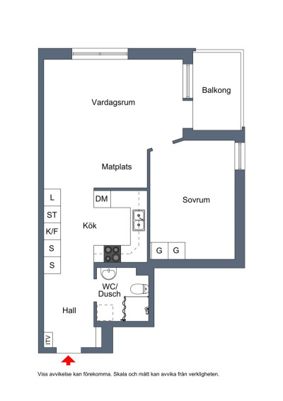Planritning Porfyrvägen 3B