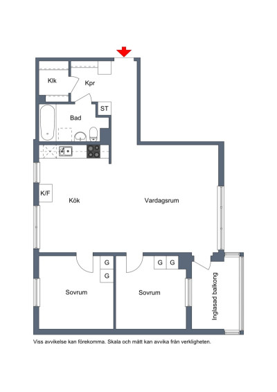 Planritning Ostvägen 47B